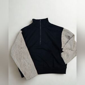 Fabletics Black Textured Pullover